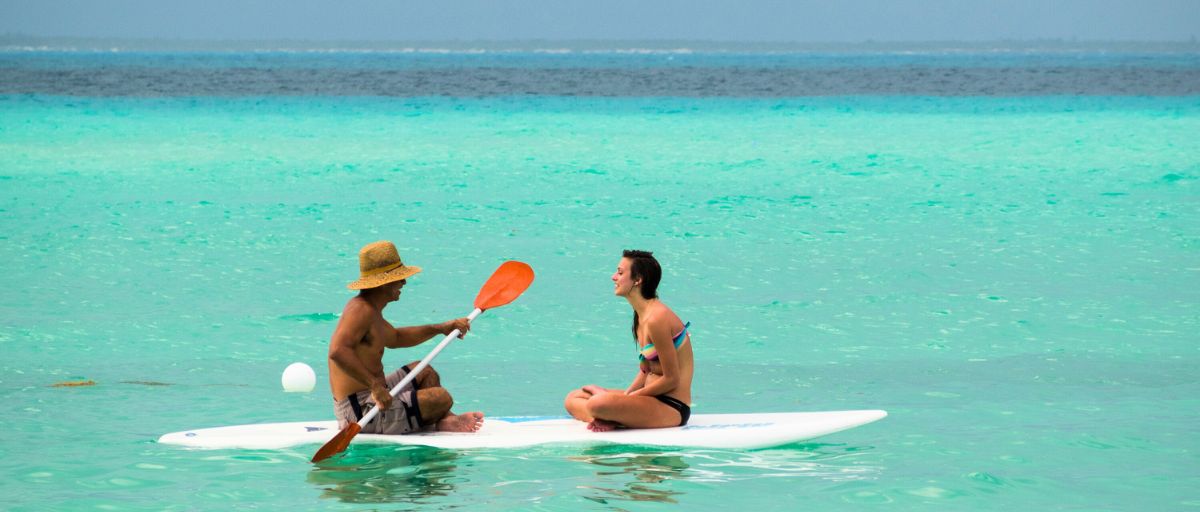 Paddleboarding in Isla Mujeres, Mexico