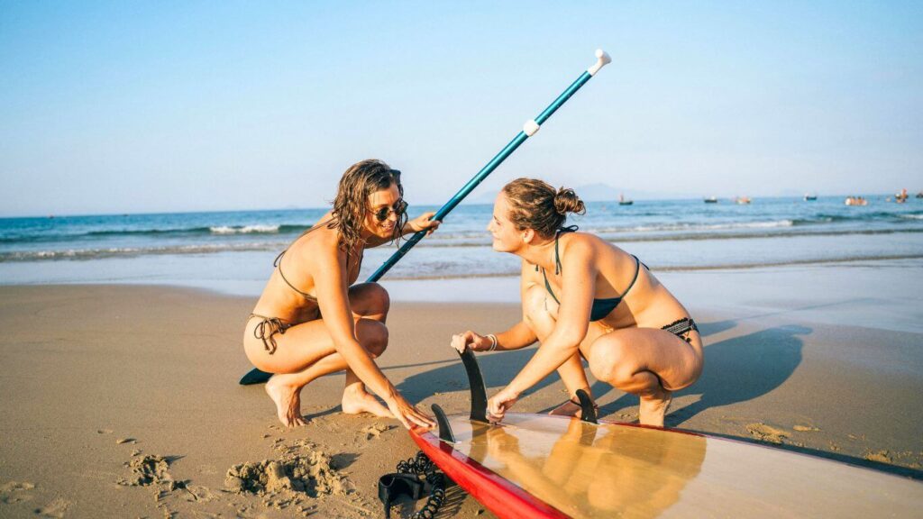 Paddleboarding in Playa del Carmen, Mexico