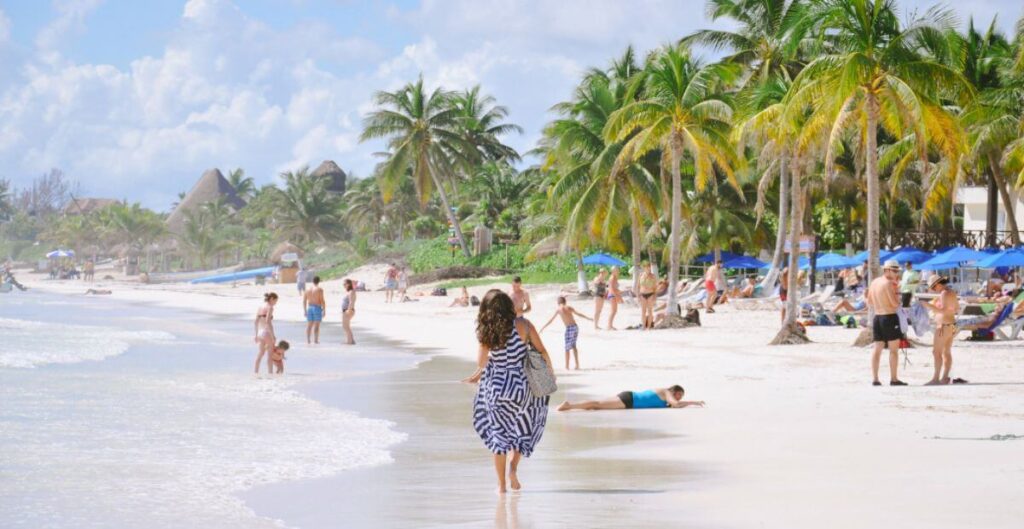 Playa Akumal relax on the beach in Tulum, Mexico