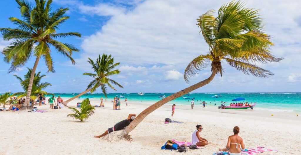 relax on the powdery white sand at Paradise Beach in Tulum , Mexico