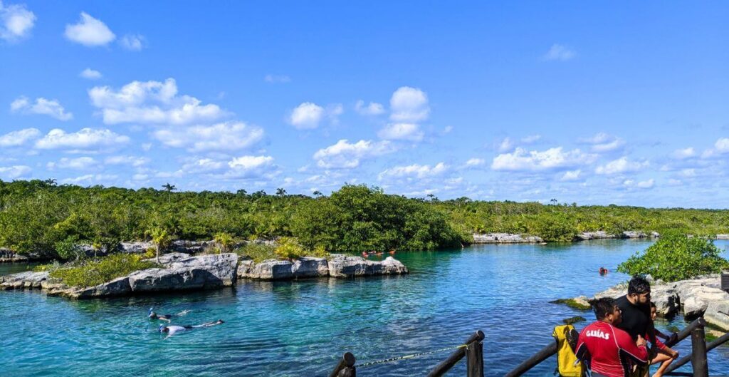 Explore natural aquarium Yal-ku Lagoon in Tulum , Mexico