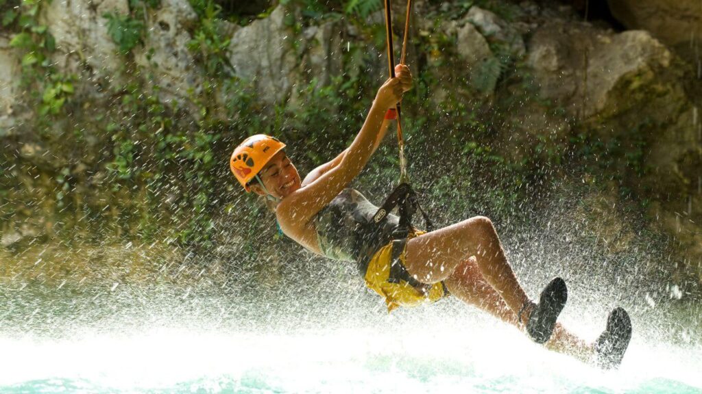 Ziplining in Playa del Carmen, Mexico