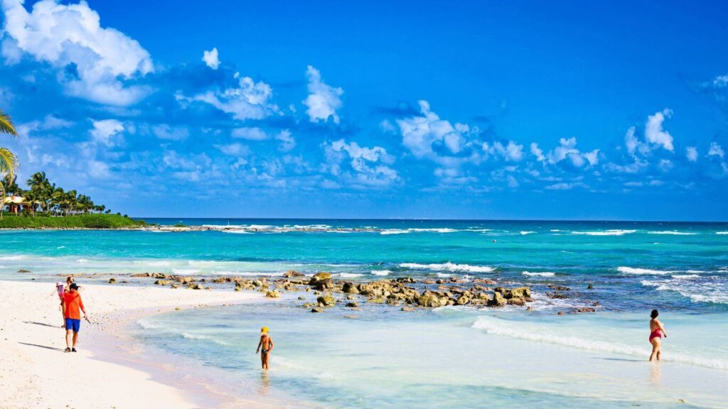 Paamul beach in riviera maya, Mexico