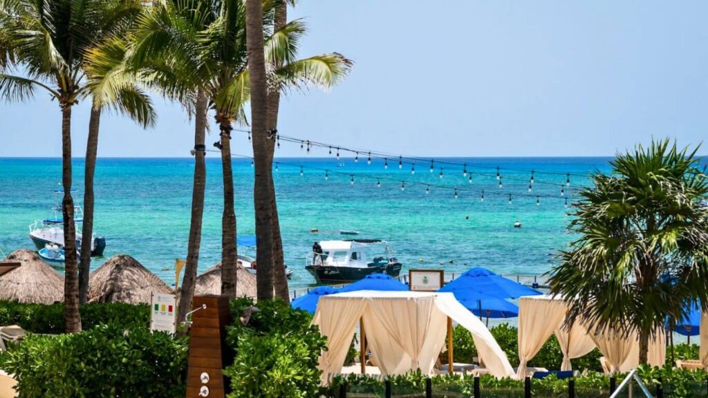 Playa Coco beach in Playa del Carmen, Mexico