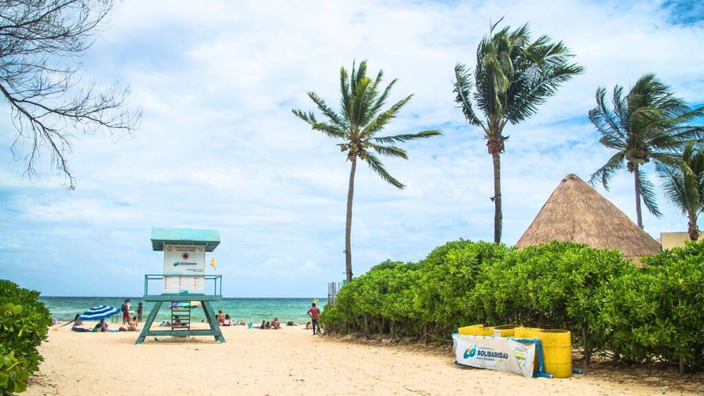 Public Beach in Playa del Carmen, Mexico