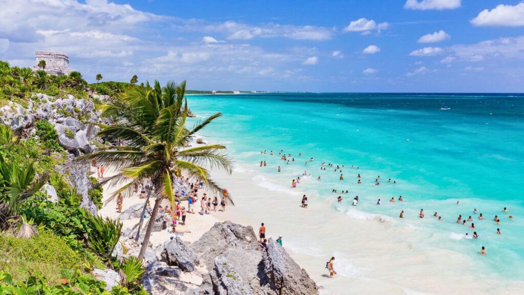 Tulum Beach in  riviera maya, Mexico